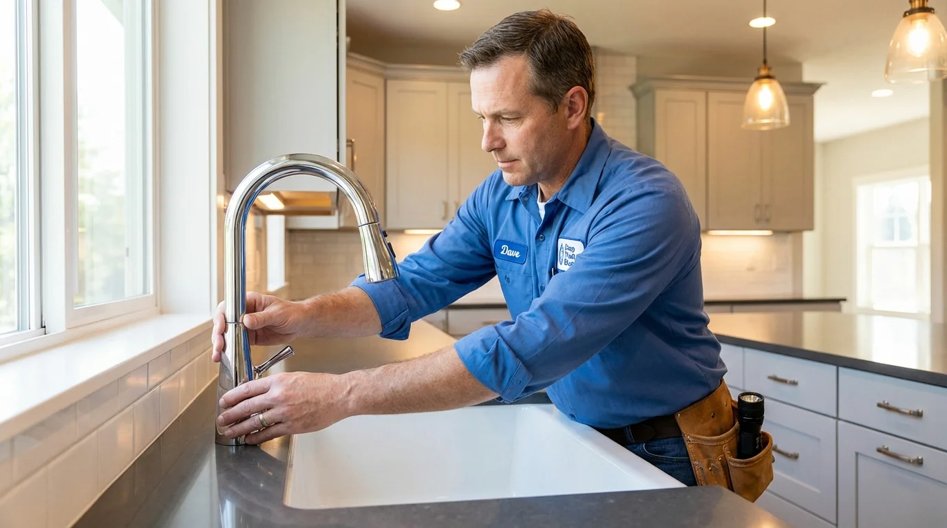 Kitchen faucet installation by Johns Plumbing LLC in Kane